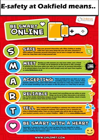 Poster showing ways to stay safe online